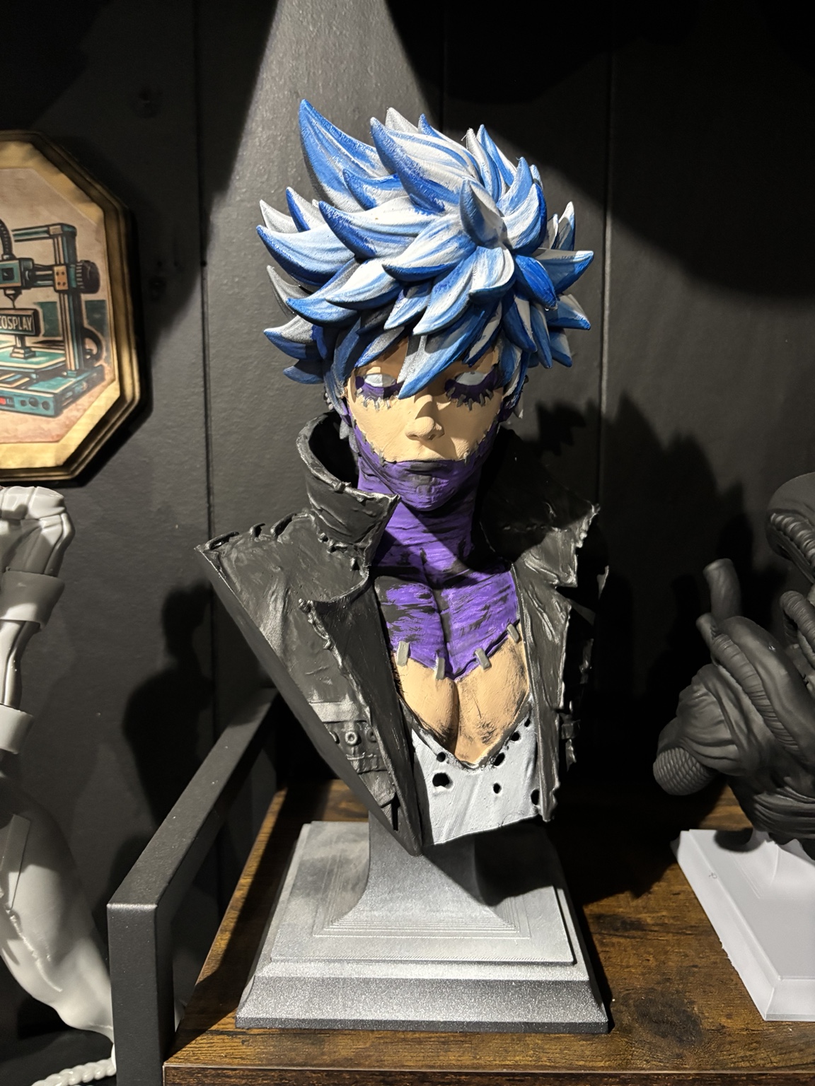 Anime character bust printed and painted by Starke 3D Printing