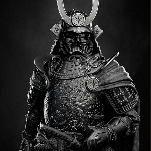 Darth Vader Samurai model catalogue artwork