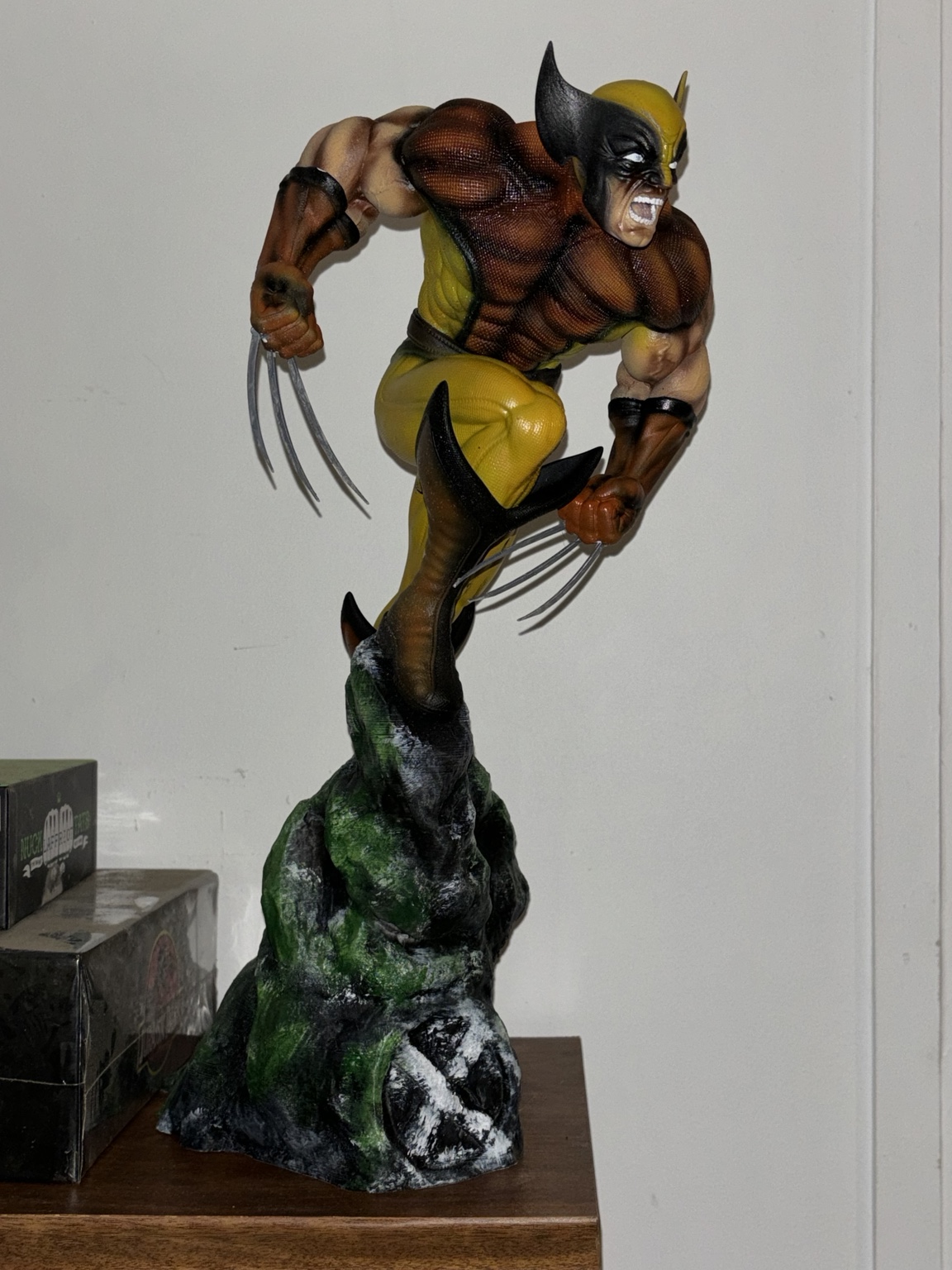 Wolverine statue printed and painted by Starke 3D Printing
